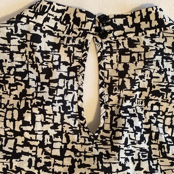 Kate Spade Reade Tie Neck Blouse Long Sleeve Popover style Black / White  Size 8 - Picture 13 of 16